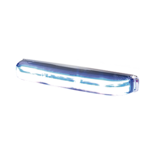 Luz direccional led con montaje: color- dual , estrecho, superficie y rejilla, 69 patrones de flash, 12-24vdc, rojo / azul