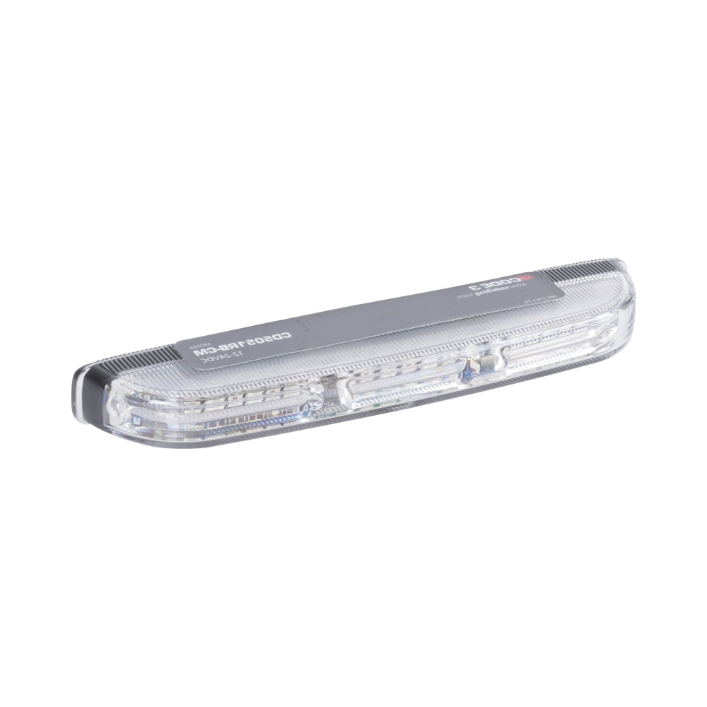Luz direccional led con montaje: color- dual , estrecho, superficie y rejilla, 69 patrones de flash, 12-24vdc, rojo / azul