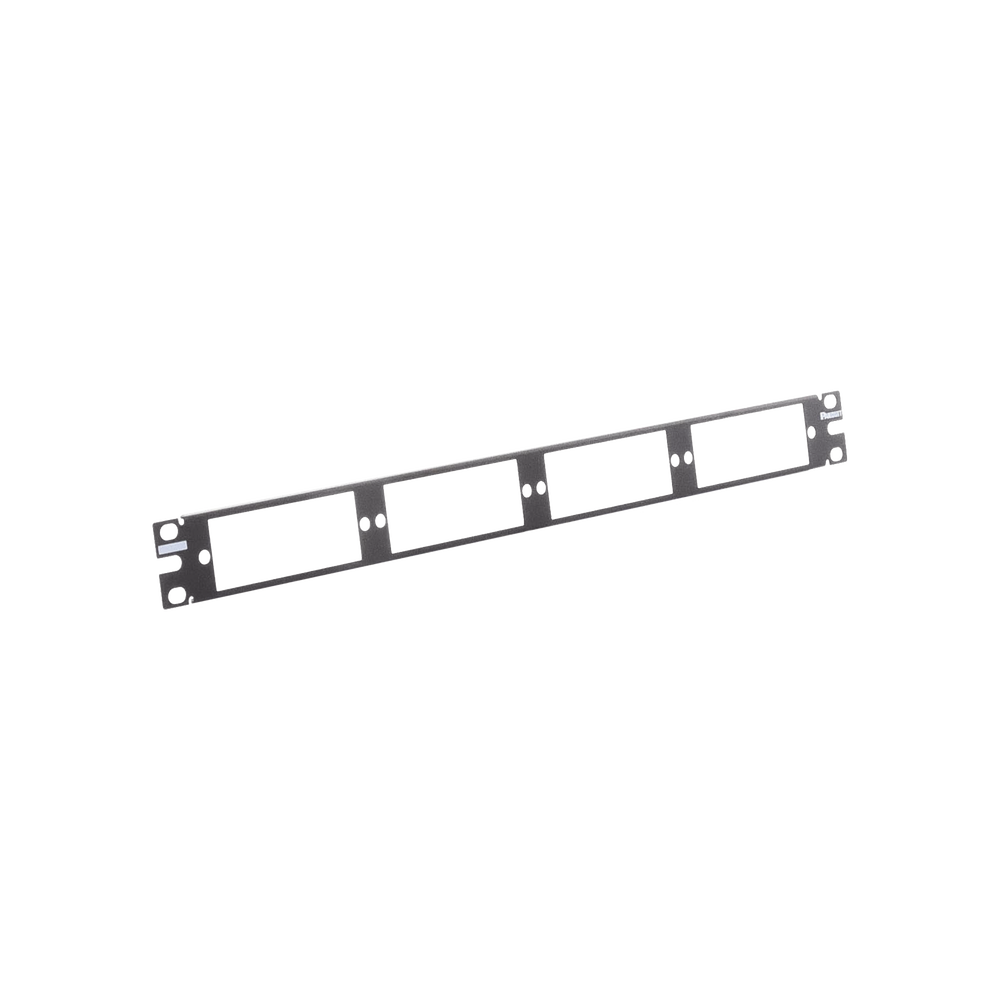 Patch Panel de Fibra Óptica, Para 4 Placas Acopladras FAP o FMP, Color Negro, 1UR