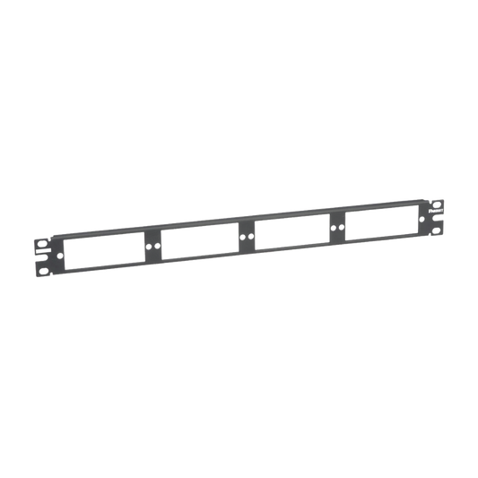 Patch Panel de Fibra Óptica, Para 4 Placas Acopladras FAP o FMP, Color Negro, 1UR