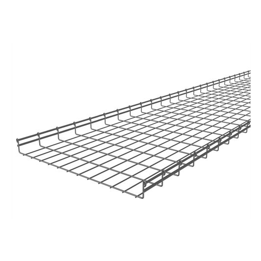 Bandeja tipo malla 54/600 con acabado Electro Zinc, hasta 516 cables Cat6,  tramo 3 m 