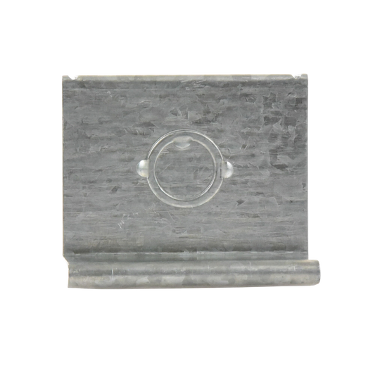 Placa salida a tubo automática con chequeador 1/2 y 3/4 de 66 mm, con acabado Electro Zinc