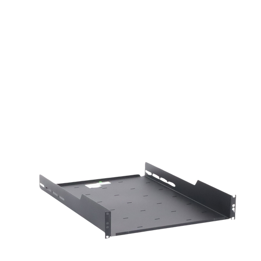 Charola Ajustable para Rack de 19" de 4 postes de 2 Unidad de Espacio. Profundidad de 633 a 816 mm.