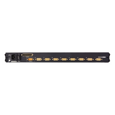 Consola LCD single rail con switch KVM integrado VGA PS/2-USB de 8 puertos