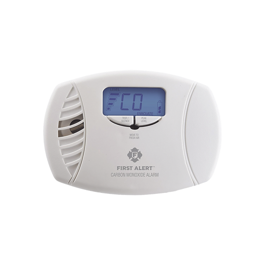 Alarma de Monóxido de Carbono (CO) / Conexión a 110 VCA / Baterías de Respaldo AA / con Display  Digital