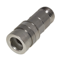 Conector N Hembra de Compresión, en Línea para LMR-400, CNT-400, RG-8/U, Plata/ Oro/ Teflón.