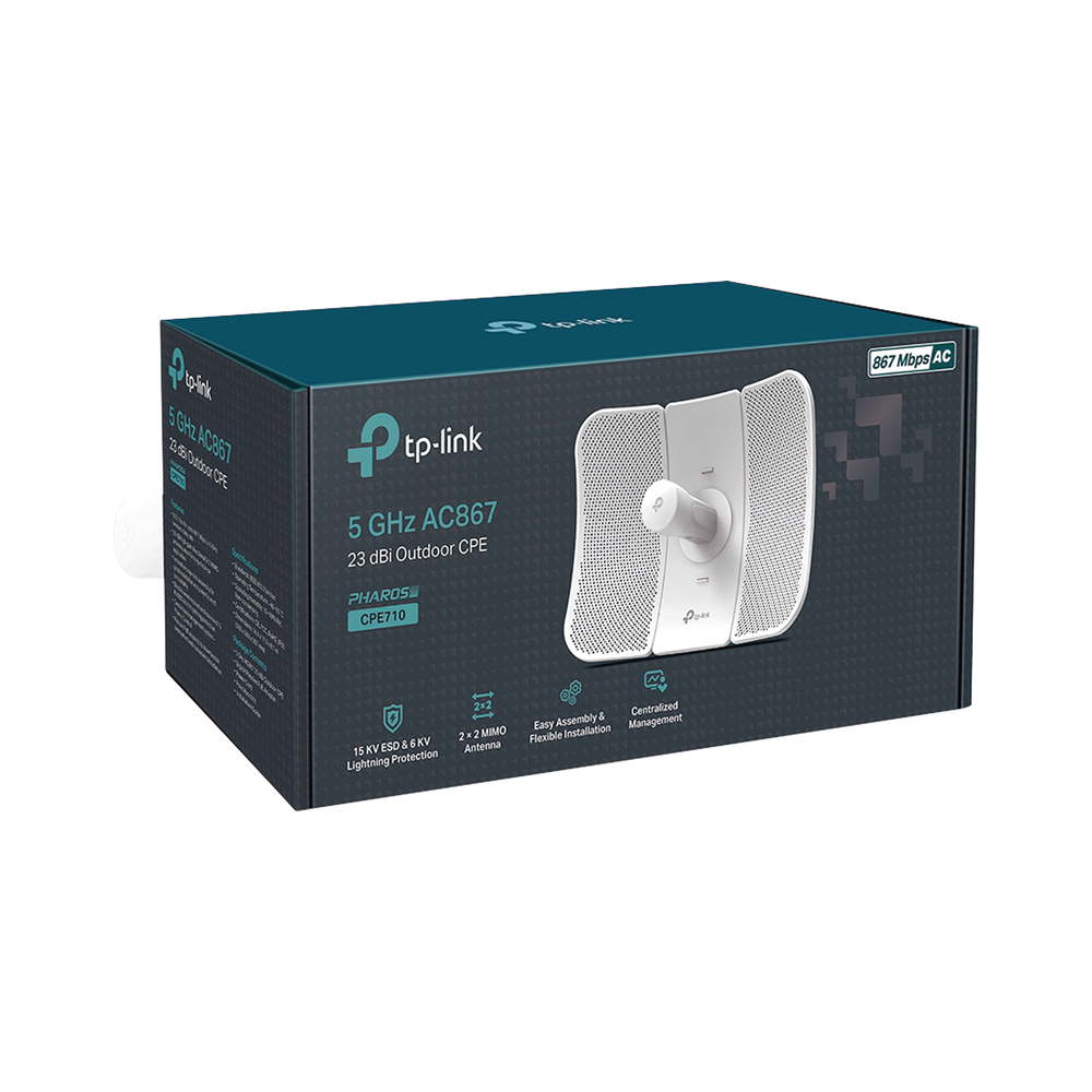 5GHz AC 867Mbps Outdoor CPE, 23dBi Directional Antenna, 29dBm Power, Passive PoE