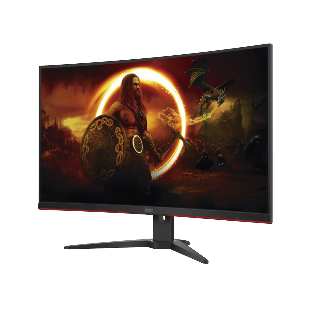 Monitor Curvo 32" GAMING W-LED VA, Resolución 2560 x 1440p 165Hz, con Entradas de Video HDMI / DISPLAYPORT .  Bisel Ultra Delgado. Soporta VESA