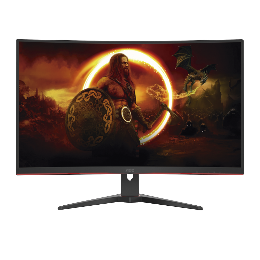 Monitor Curvo 32" GAMING W-LED VA, Resolución 2560 x 1440p 165Hz, con Entradas de Video HDMI / DISPLAYPORT .  Bisel Ultra Delgado. Soporta VESA