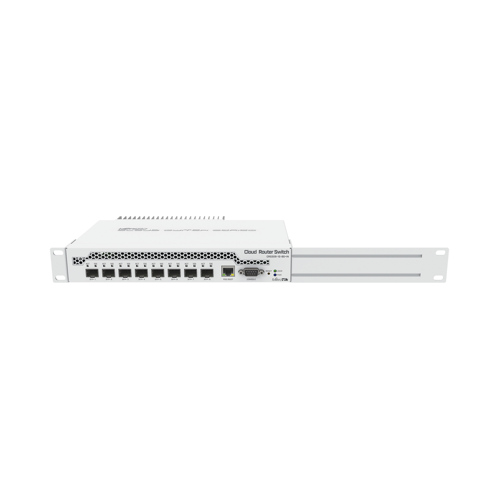 (CRS309-1G-8S+IN) Dual OS Managed Switch, 1G RJ45 Port, 8 10G SFP+ Ports for Desktop