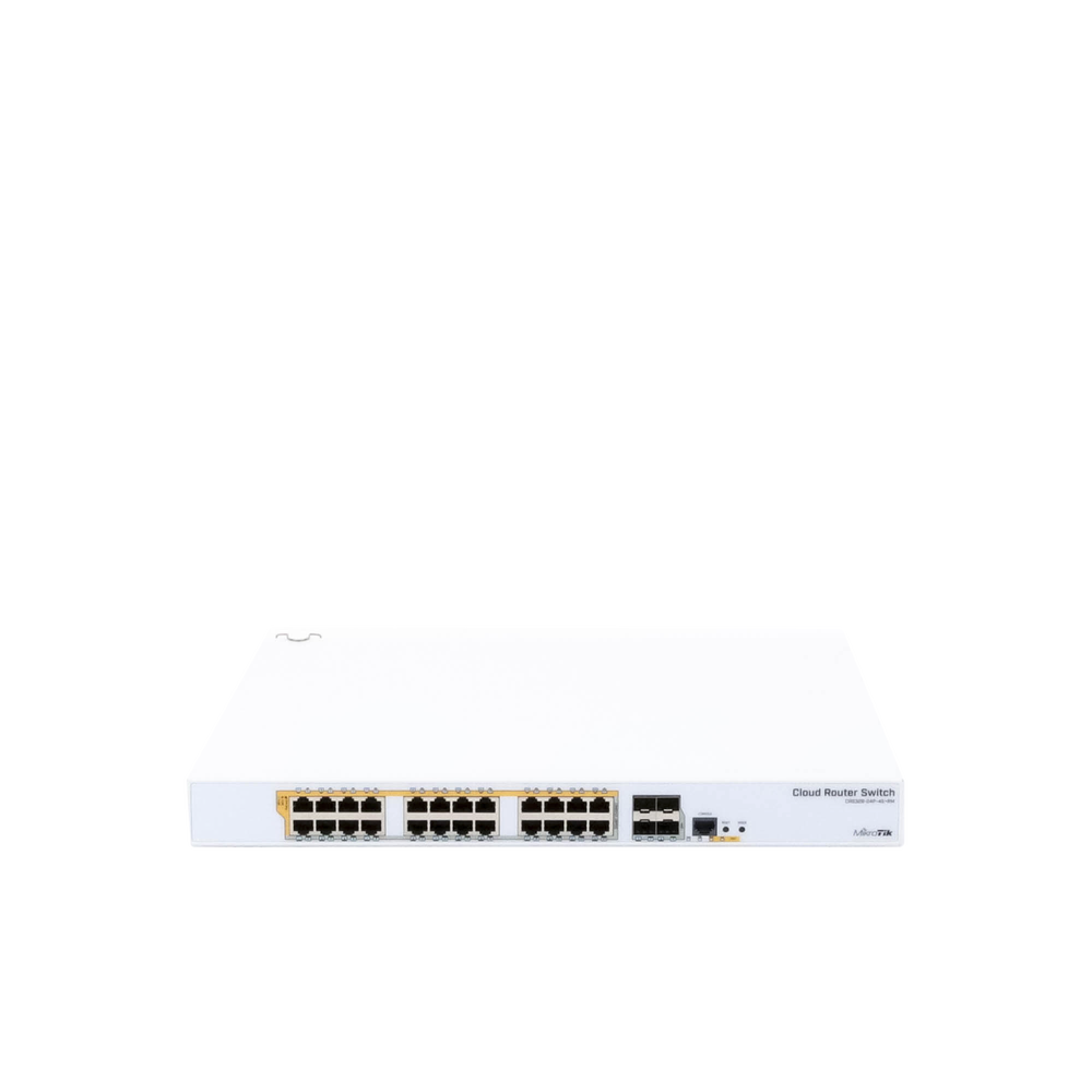 CRS328-24P-4S+RM - 24 port Gigabit Ethernet router/switch with four 10Gbps SFP+