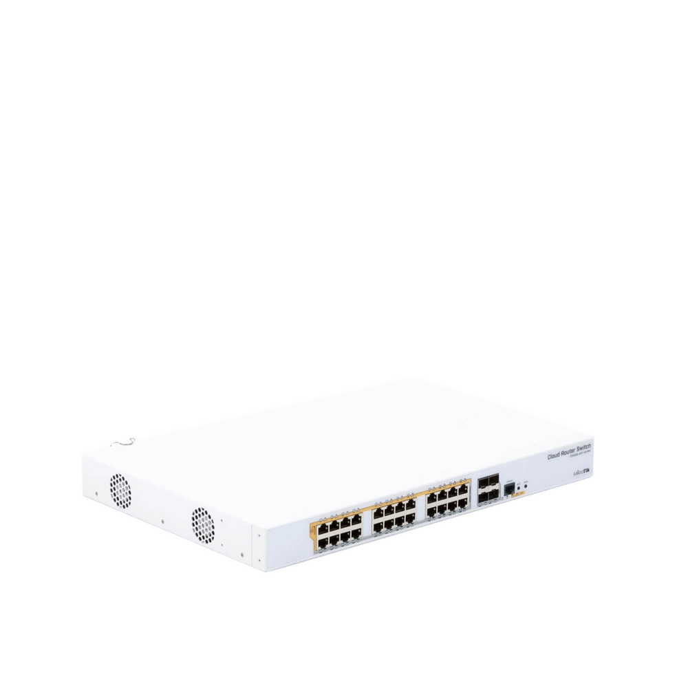 CRS328-24P-4S+RM - 24 port Gigabit Ethernet router/switch with four 10Gbps SFP+