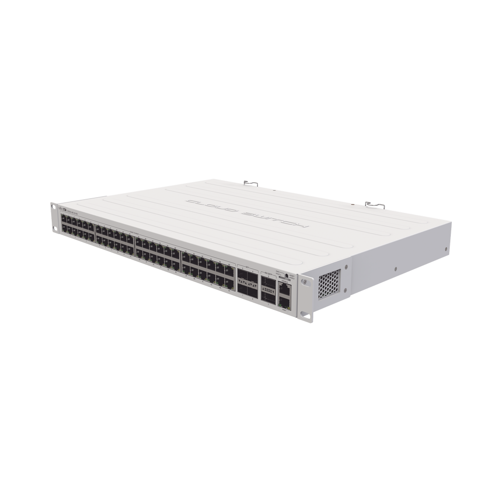 (CRS354-48G-4S+2Q+RM) Cloud Router Switch 48 Gigabit Ethernet ports, 4 10G SFP+ ports, 2 40G QSFP+ ports, Rack Mount