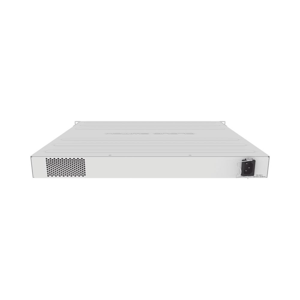Cloud Router Switch 48 puertos PoE 802.3af/at Gigabit, 4 puertos SFP+ 10G, 2 puertos QSFP+ 40G, Montaje en Rack