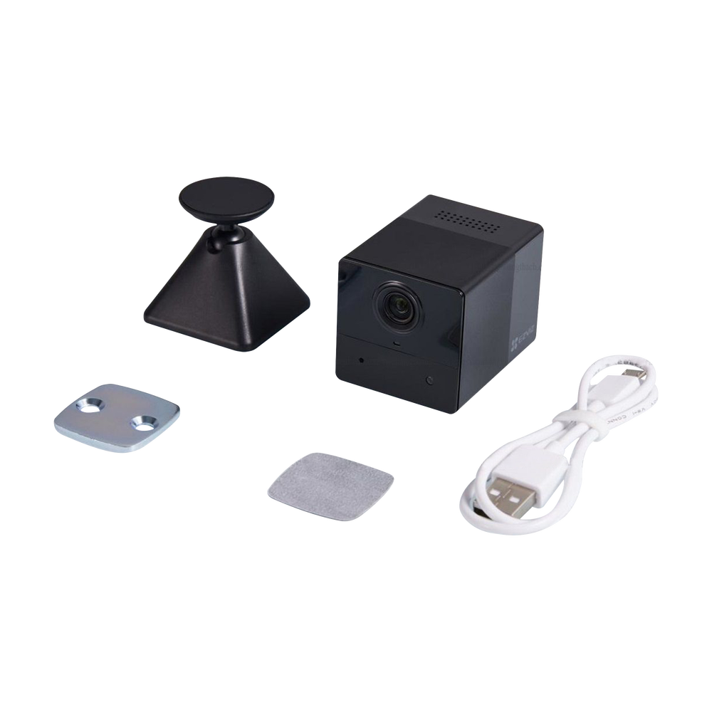 Mini Wireless IP Camera with Rechargeable Battery (Zero Cables) / 2 Megapixel 1080p / Indoor Use / Cloud Recording / Magnetic Base for Attaching to Metal Surfaces