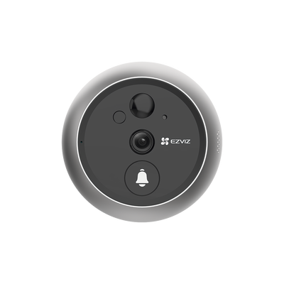 Timbre Con Mirilla y Pantalla Wi-Fi de Batería Recargable / Para Instalarse en Puerta / Cámara 2MP / Detección de Movimi