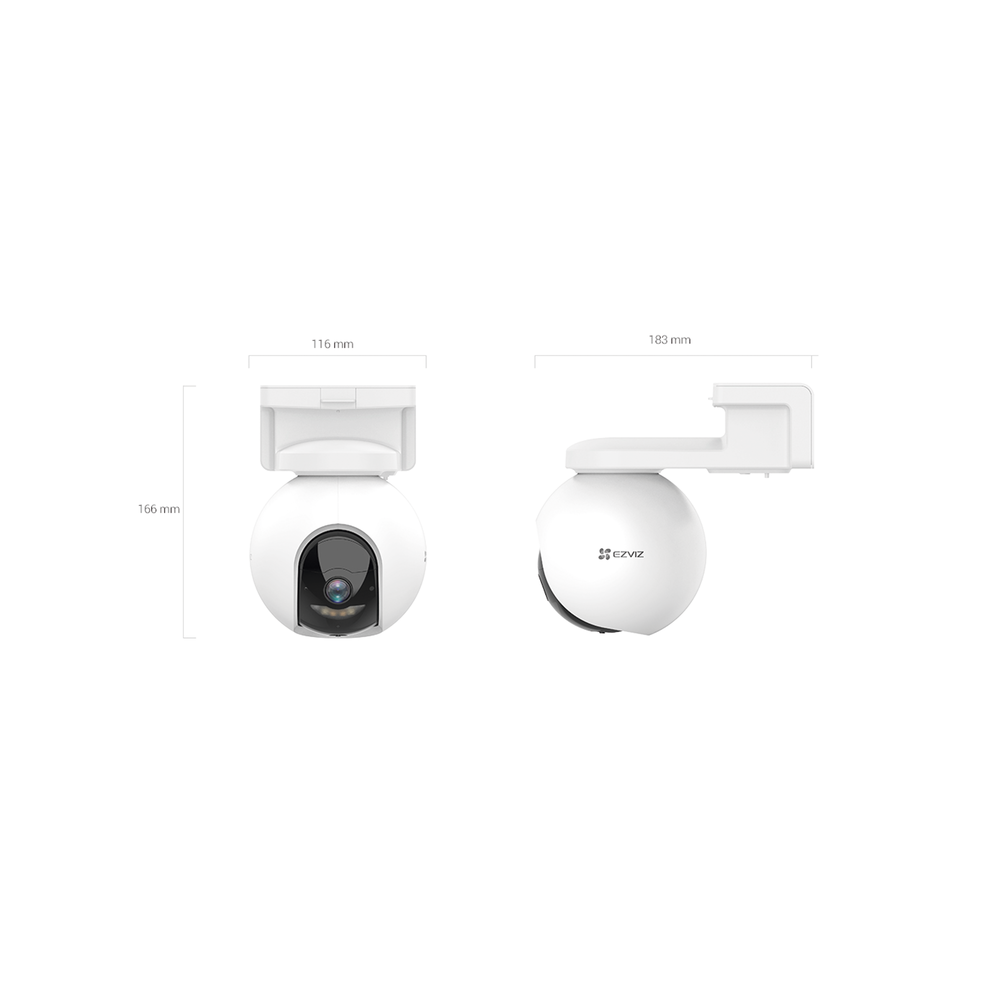 Camara PT / Wi-Fi / Con Bateria Recargable (Sin Cables) / Compatible con Panel Solar CS-CMT-SOLARPANEL-Cï»¿ / Seguimiento Inteligente / Visión Nocturna a Color / Detección humana / Exterio