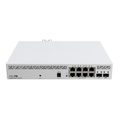 Cloud Smart Switch, Administrable L2 8 puertos PoE 802.3af/at - Pasivo, 2 Puertos SFP+ 10G, switchOS