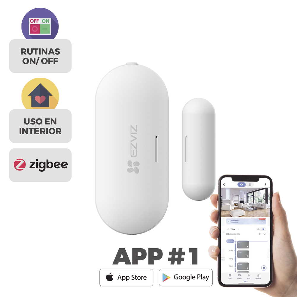 Contacto Magnético Inalambrico / Compatible con Kit de Alarmas EZVIZ / Uso en Interior