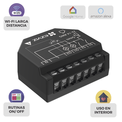 Relevador Wi-Fi Inteligente / 2 salida de Relay / Control Remoto / Horarios Personalizados / Registro de Consumo / 110-2