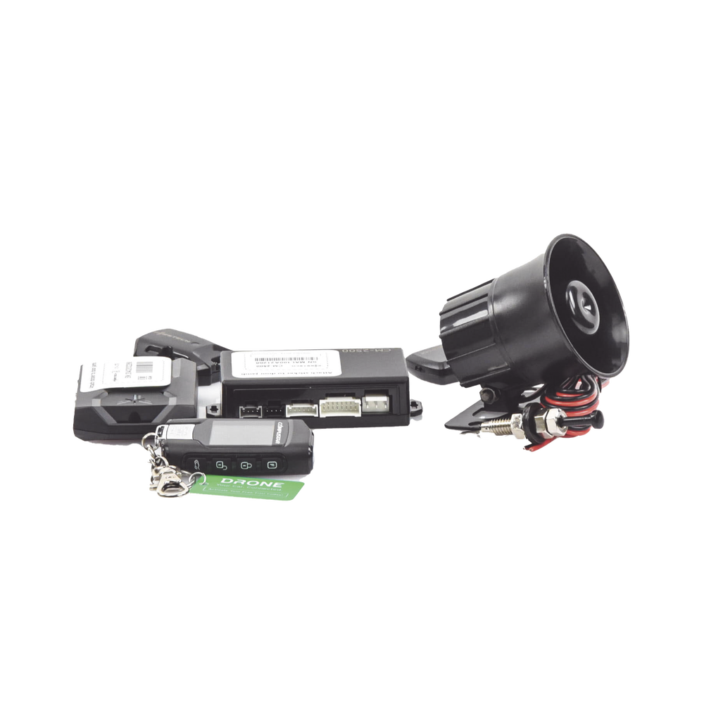 (MONITOREO en APP) Kit de Alarma Vehicular Profesional de 2 vías y control LCD con modulo CM2500 Incluye  GPS X1-MAX LTE