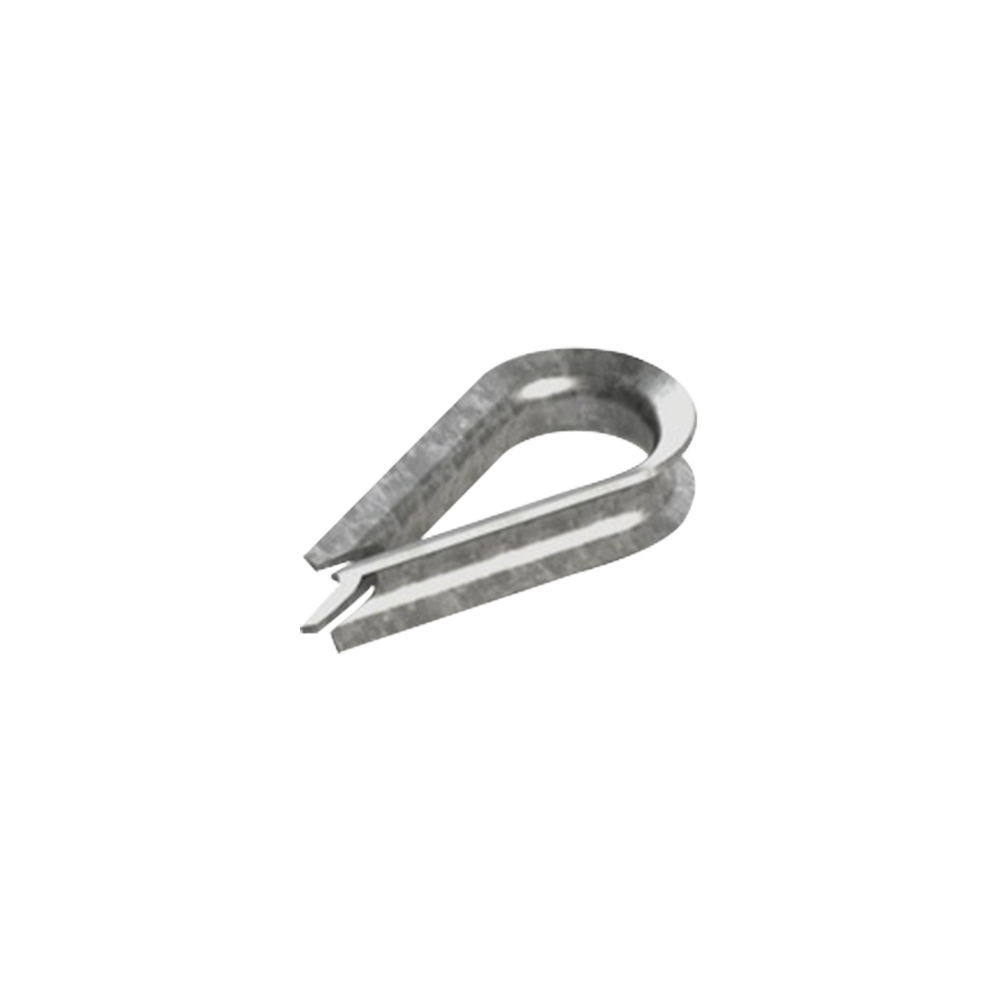 Cuello/ Guardacabo/ Rozadera para Cable de 1/4" de Acero Galv. por Inmersión