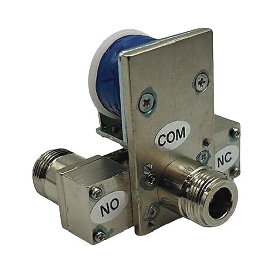 Relevador Coaxial para Antena SPDT, 10-14 Vcd (12 Vcd Nom.), 160 mA, 250 Watt a 1 GHz.