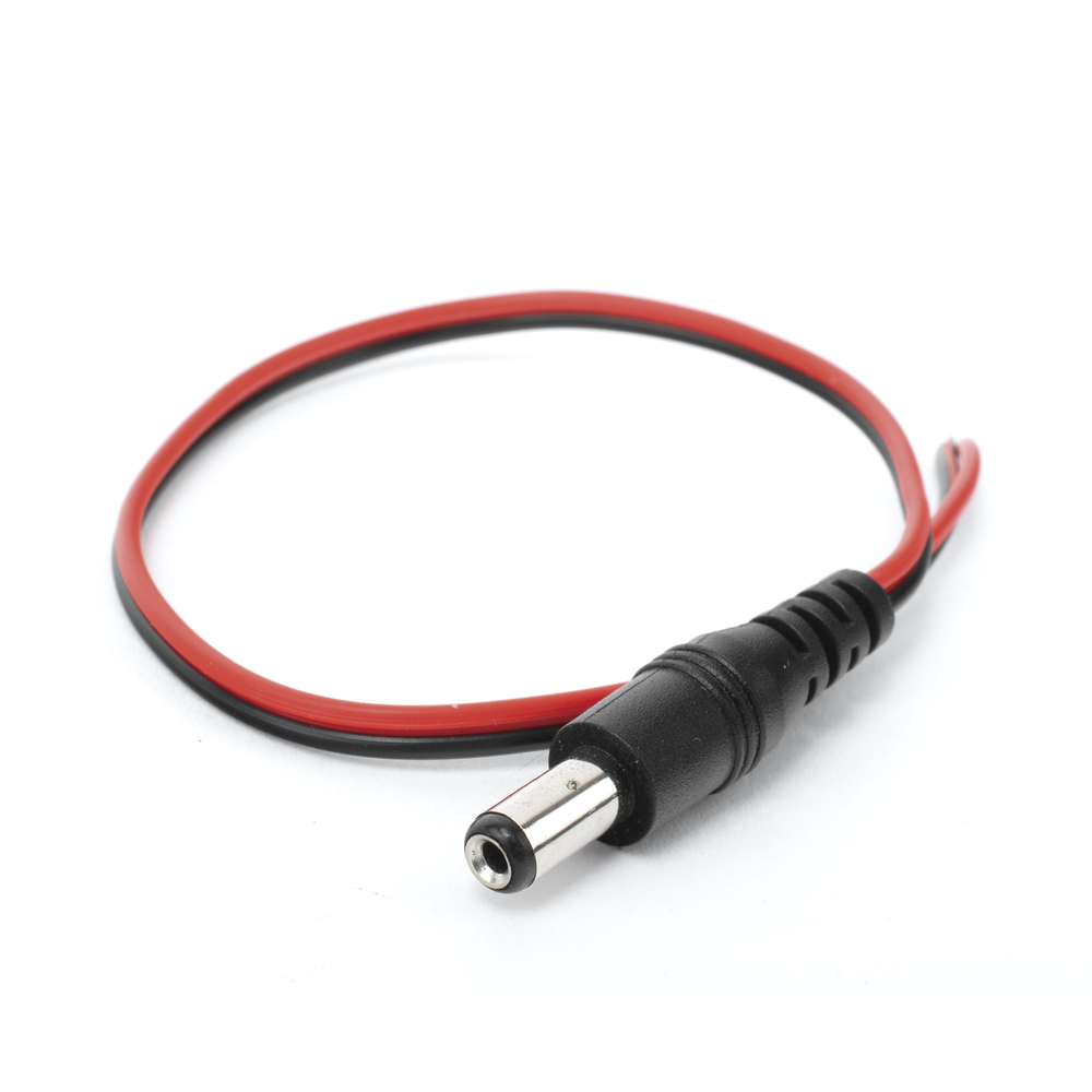 Cable with MALE CONNECTOR (Pigtail) / Power for Vcd with Free Tips / POLARIZED / Length 22cm / GAUGE 22AWG.