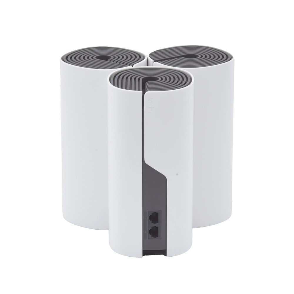 Wireless mesh router for home, dual-band AC 1200, dual-port 10/100 Mbps, includes 3 devices, compatible with Amazon Alexa.