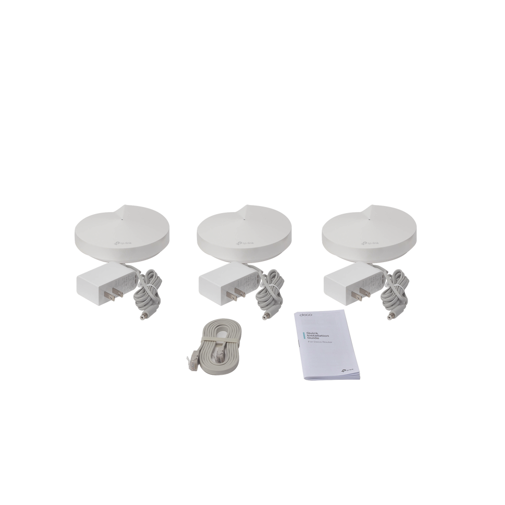 KIT de sistema inalámbrico Deco M5 mesh para hogar, doble banda AC, doble puerto Gigabit, 4 antenas internas con seguridad de HomeCare gratuito por 3 años