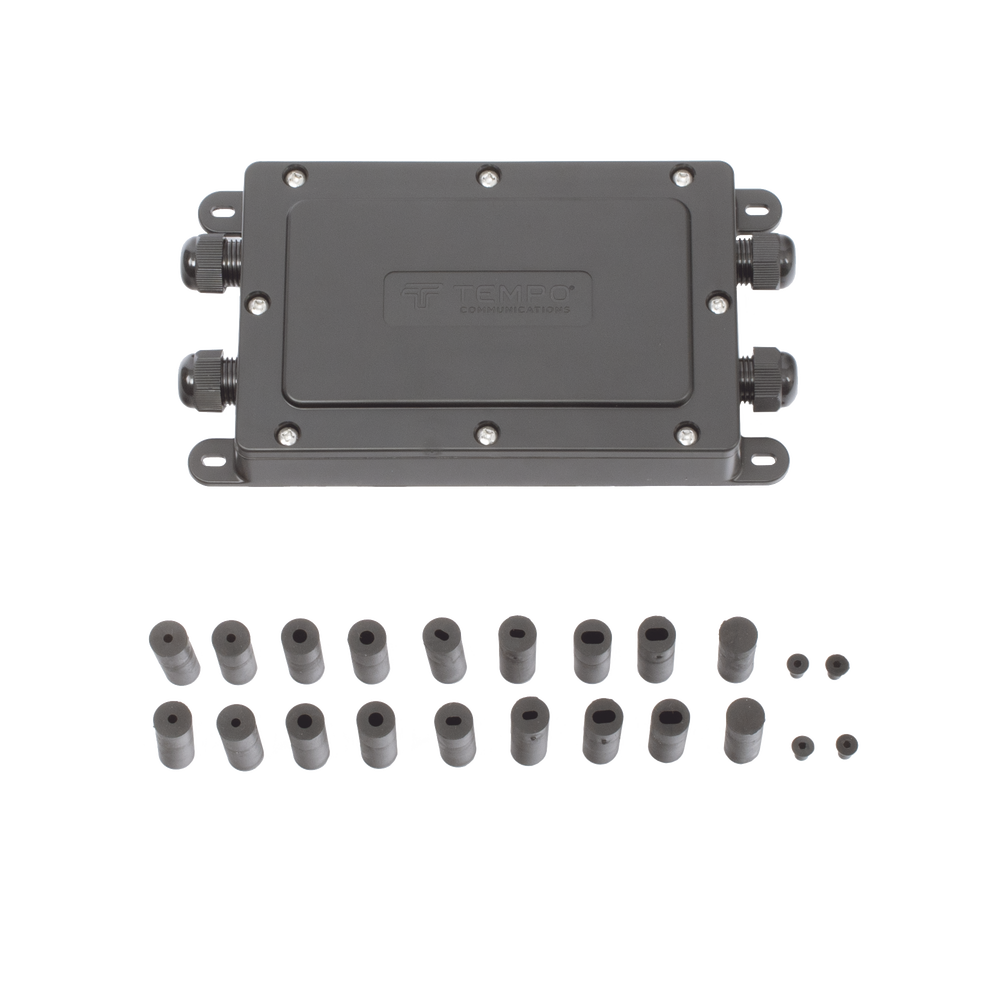 Indoor/Outdoor Splice Closure for 12 fusions, IP68, 4 ports