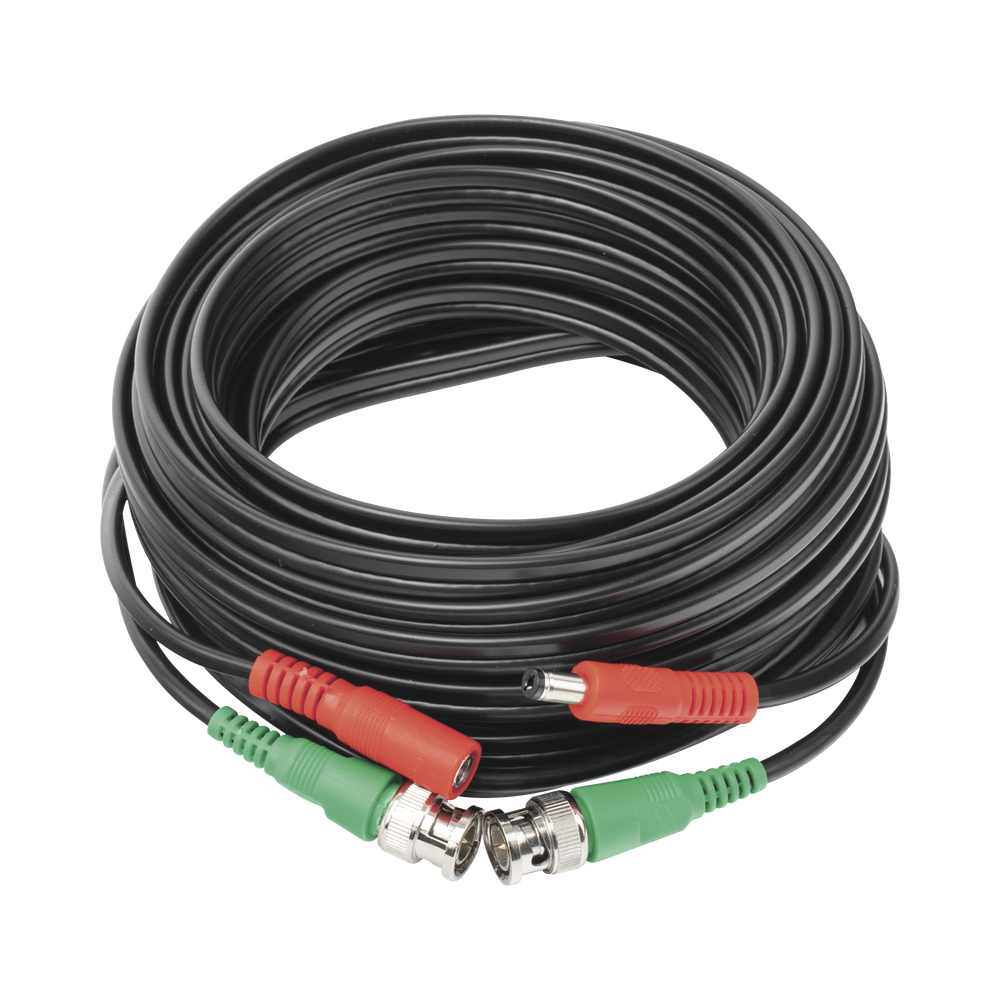 Cable Coaxial Armado con Conector BNC (Video) y Alimentación / Longitud de 10 mts / Optimizado para Cámaras 4K / Uso en Interior.