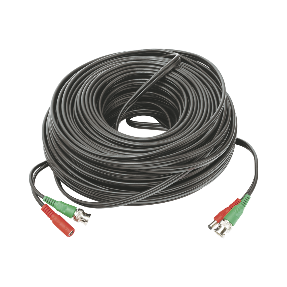 Cable Coaxial Armado con Conector BNC (Video) y Alimentación / Longitud de 40 mts / Optimizado para Cámaras 4K / Uso en Interior