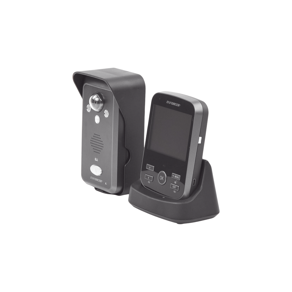 Kit de TV Portero inalámbrico expandible a 3 monitores y 2 frentes de calle/ cámara con ángulo de visión de 170 grados/ sensor PIR/ iluminación IR/ batería recargable / Intercomunicación entre monitores