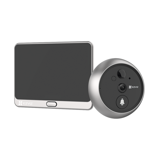 Timbre Con Mirilla y Pantalla Wi-Fi de Batería Recargable / Para Instalarse en Puerta / Cámara 2MP  / Sensor PIR / Detección de Movimiento / Audio de Dos Vías  /  Uso en Interior