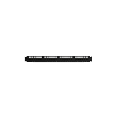 Patch Panel Sin Blindaje / Cat 6 / 24 Puertos / 1 Unidad De Rack