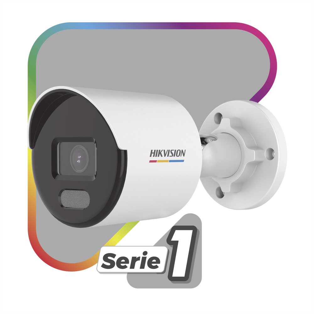 Bala IP 4 Megapixel / ACUSENSE Lite (Detección de Humanos)  / Lente 2.8 mm / Luz Blanca 30 mts / Imagen a Color 24/7 / Exterior IP67 /  WDR 120 dB / PoE / Onvif