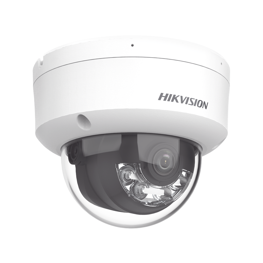 Domo IP 2 Megapixel /Lente 2.8 mm/ /Acusense/ Dual Light/ Micrófono Integrado / 30 mts IR EXIR / Exterior IP66 / H.265 / PoE / ONVIF
