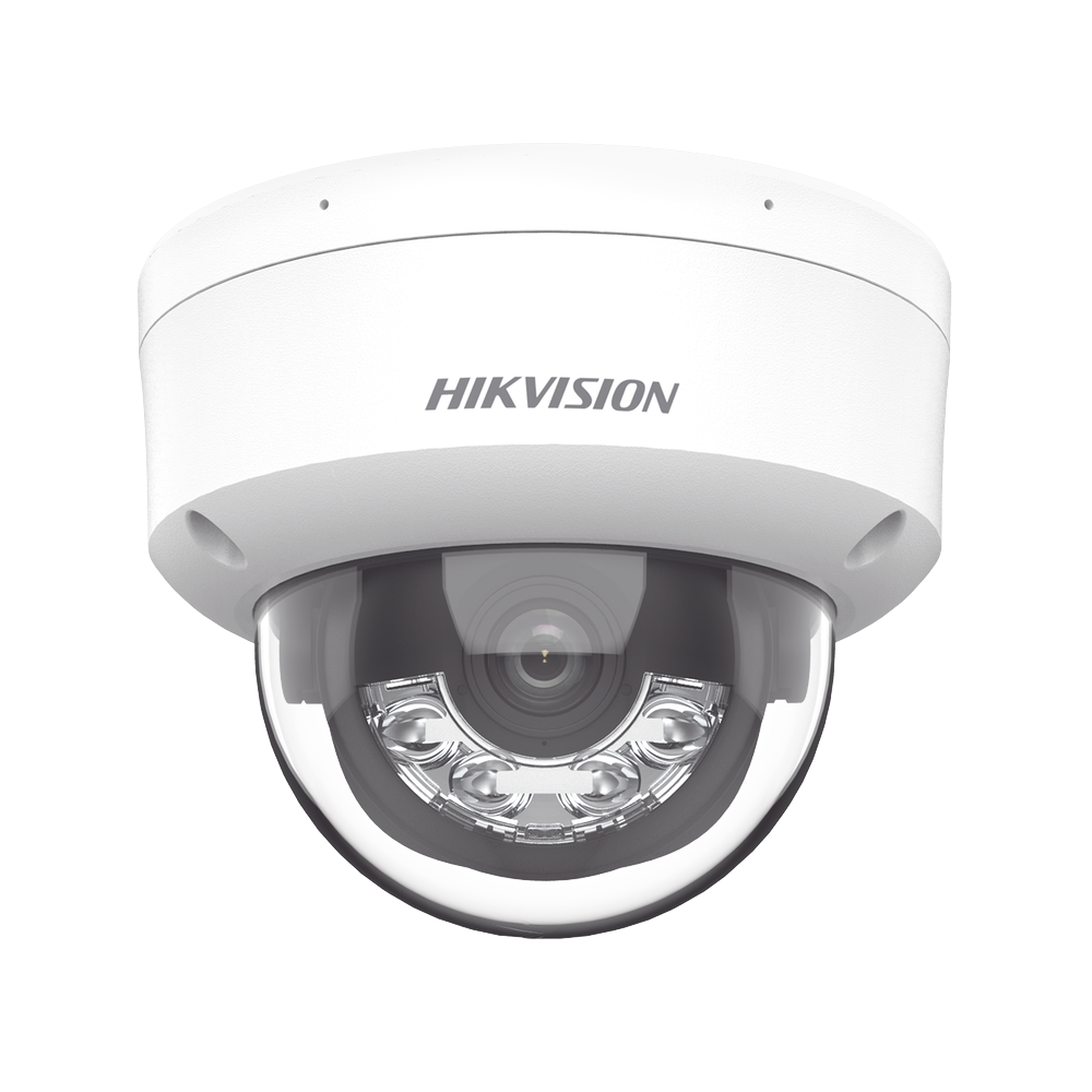 Domo IP 2 Megapixel /Lente 2.8 mm/ /Acusense/ Dual Light/ Micrófono Integrado / 30 mts IR EXIR / Exterior IP66 / H.265 / PoE / ONVIF