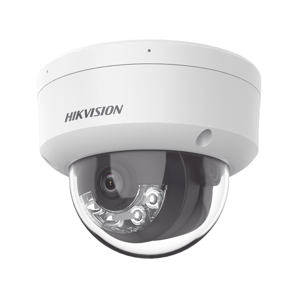 Domo IP 2 Megapixel /Lente 2.8 mm/ /Acusense/ Dual Light/ Micrófono Integrado / 30 mts IR EXIR / Exterior IP66 / H.265 / PoE / ONVIF