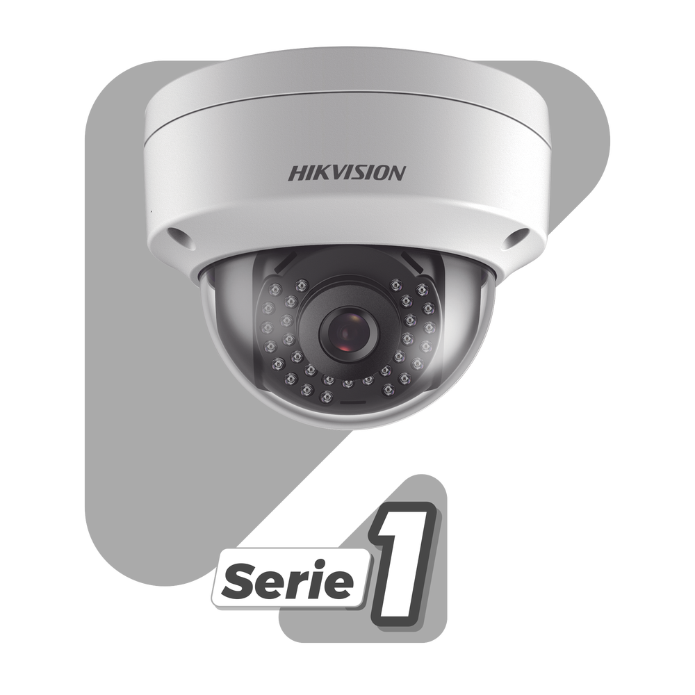 4 Megapixel IP Dome / 2.8 mm Lens / 30 m IR / WDR 120 dB / Outdoor IP67 IK10 / Hik-Connect P2P / H.265+ / PoE / Onvif