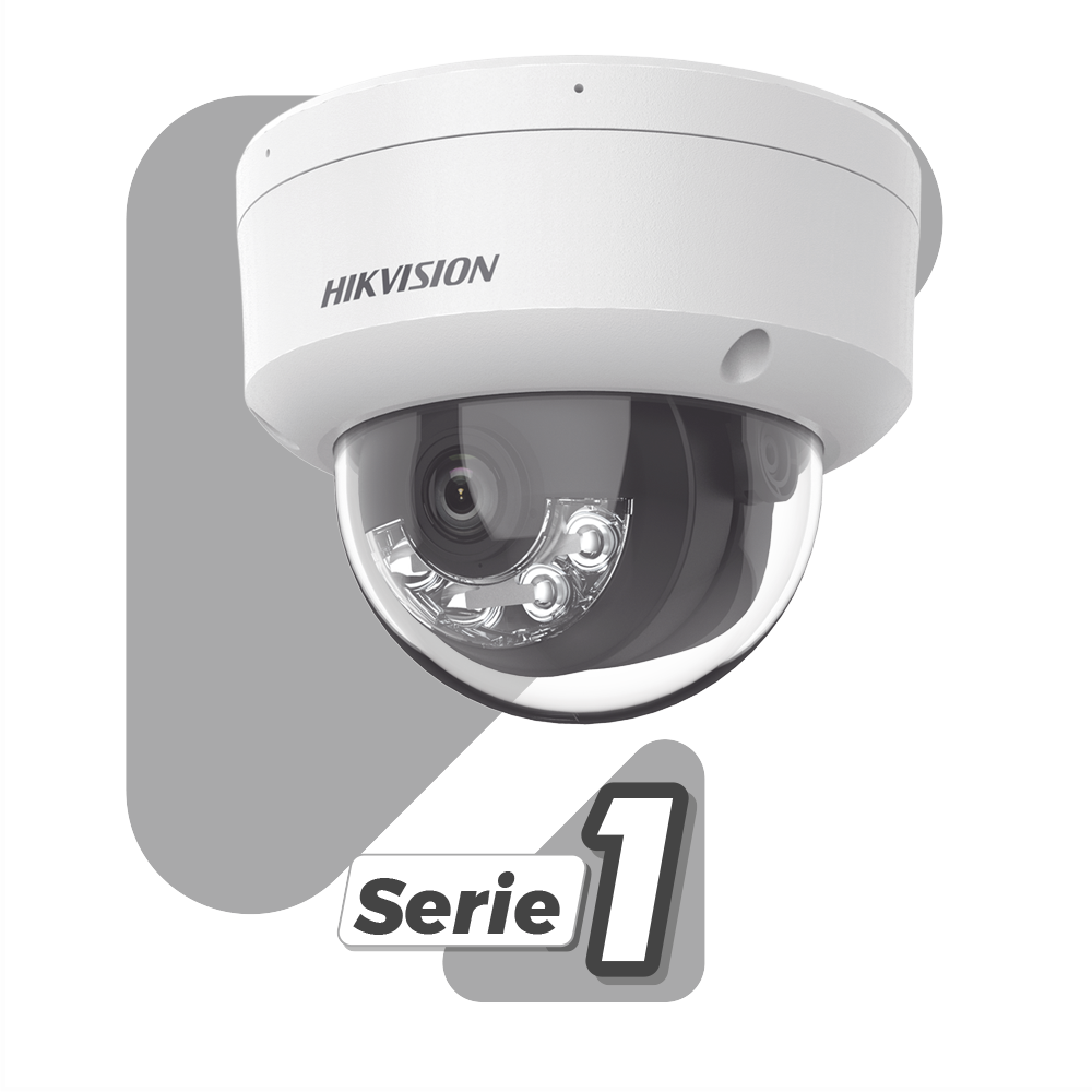 Domo IP 4 Megapixel /Lente 2.8 mm/ /Acusense/ Dual Light/ Micrófono Integrado / 30 mts IR EXIR / Exterior IP66 / H.265 / PoE / ONVIF