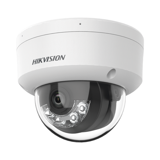 Domo IP 4 Megapixel /Lente 2.8 mm/ /Acusense/ Dual Light/ Micrófono Integrado / 30 mts IR EXIR / Exterior IP66 / H.265 / PoE / ONVIF