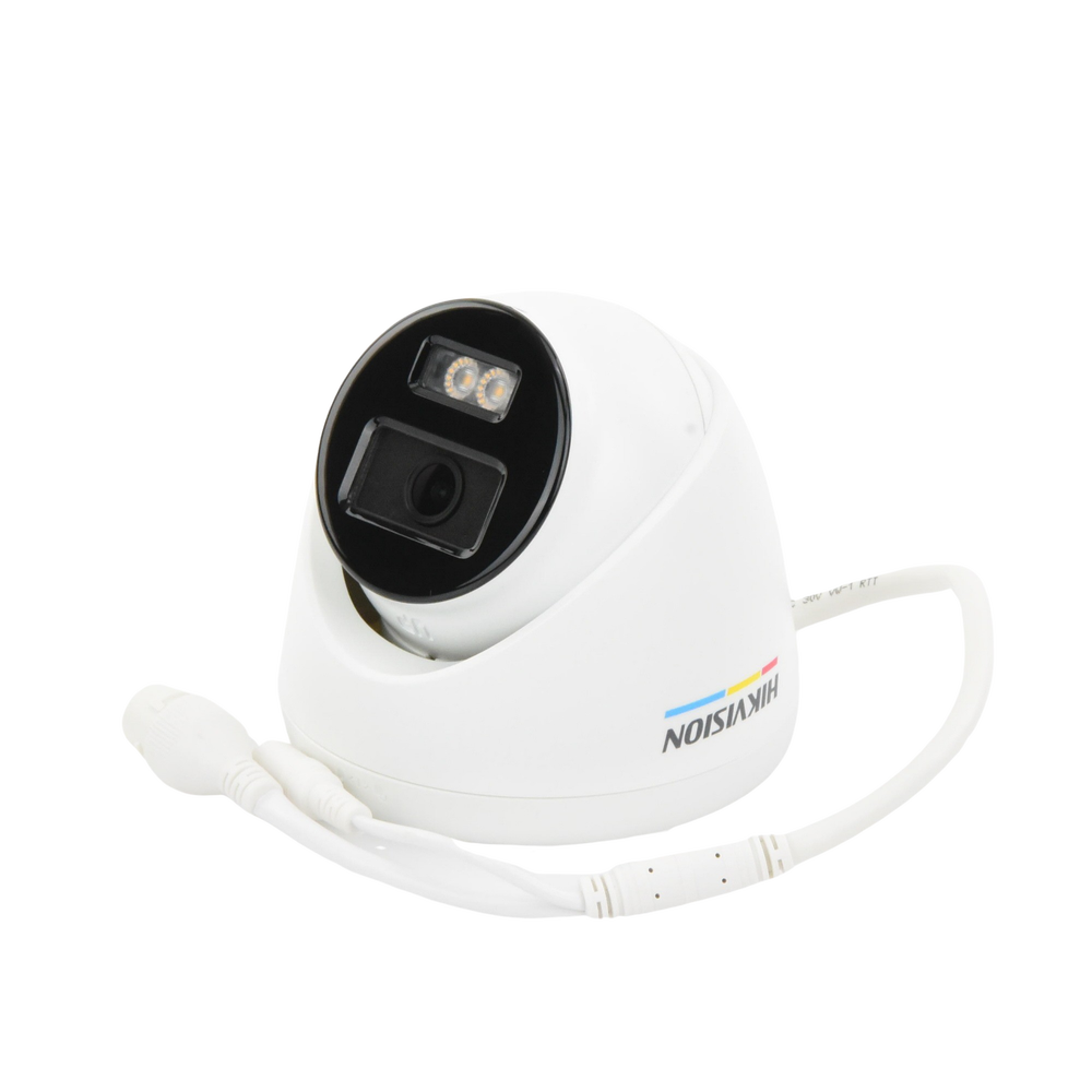 Turret IP 4 Megapixel / Imagen a Color 24/7 / PoE / Lente 2.8 mm / Luz Blanca 30 mts / Exterior IP67 / WDR 120 dB / H.265+ / Onvif