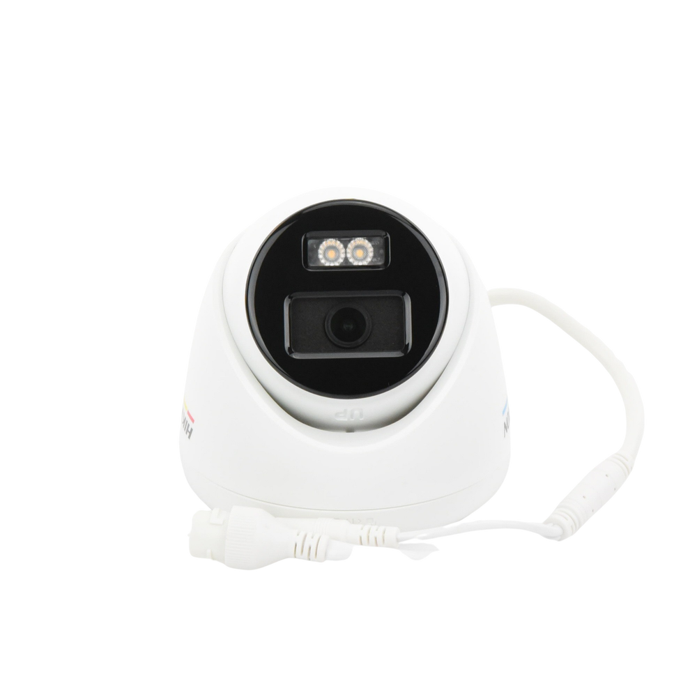 4 Megapixel IP Turret / 24/7 Color Image / PoE / 2.8 mm Lens / White Light 30 m / Outdoor IP67 / WDR 120 dB / H.265+ / Onvif
