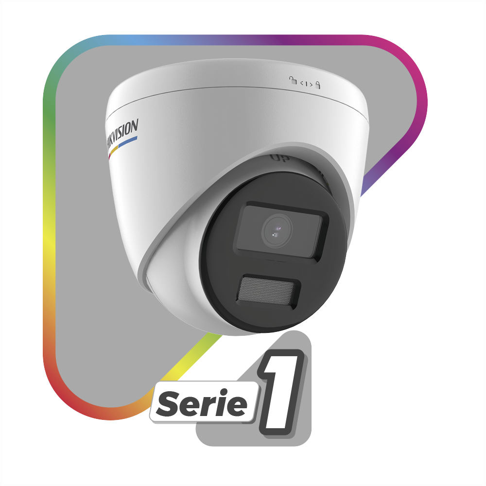 Turret IP 4 Megapixel / Imagen a Color 24/7 / PoE / Lente 2.8 mm / Luz Blanca 30 mts / Exterior IP67 / WDR 120 dB / H.265+ / Onvif