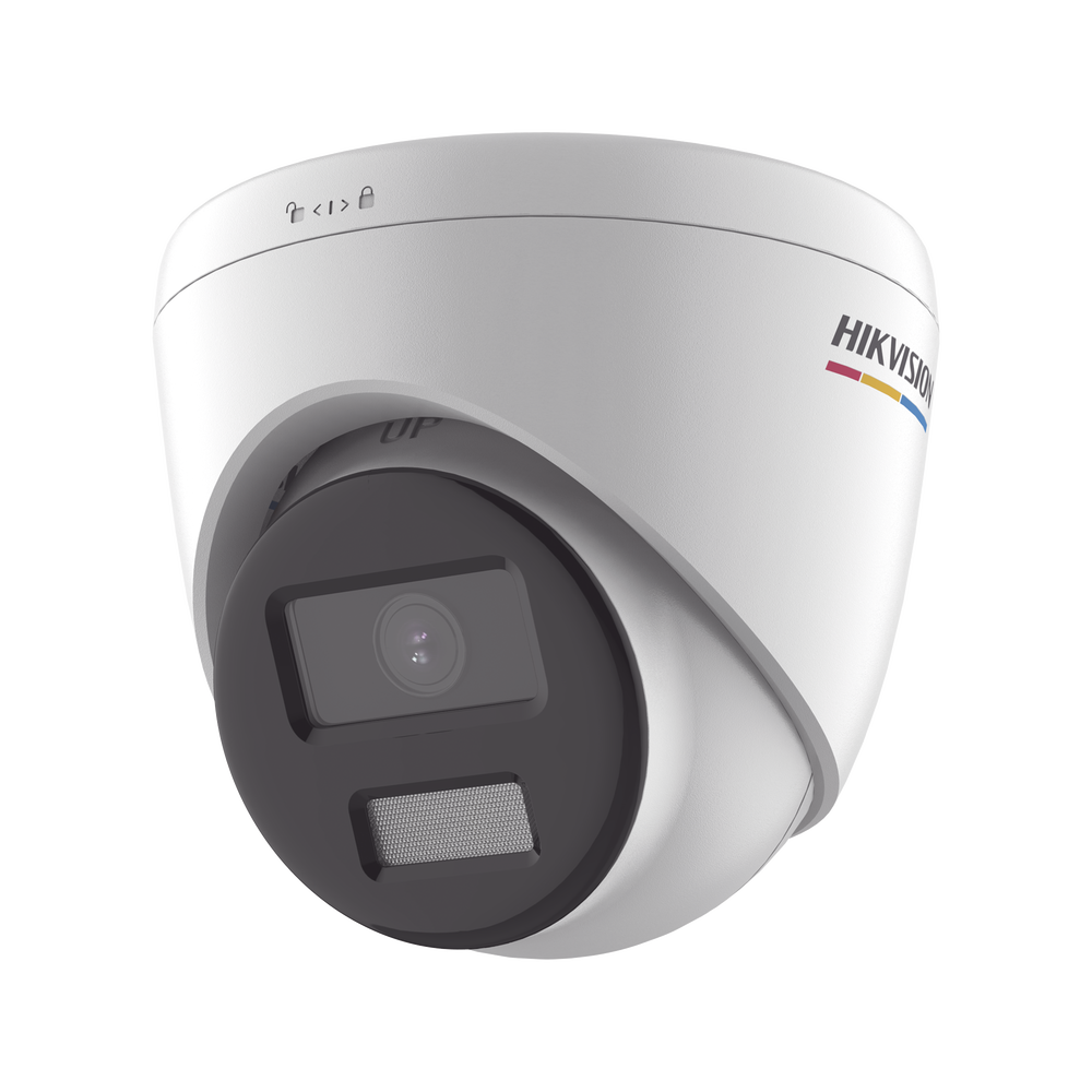 Turret IP 4 Megapixel / ACUSENSE Lite (Detección de Movimiento en Humanos y Vehículos)  / Lente 2.8 mm / Luz Blanca 30 mts / Imagen a Color 24/7 / Exterior IP67 /  WDR 120 dB / PoE / ONVIF / Detección de Movimiento