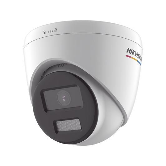 Turret IP 4 Megapixel / ACUSENSE Lite (Detección de Movimiento en Humanos y Vehículos)  / Lente 2.8 mm / Luz Blanca 30 mts / Imagen a Color 24/7 / Exterior IP67 /  WDR 120 dB / PoE / ONVIF / Detección de Movimiento