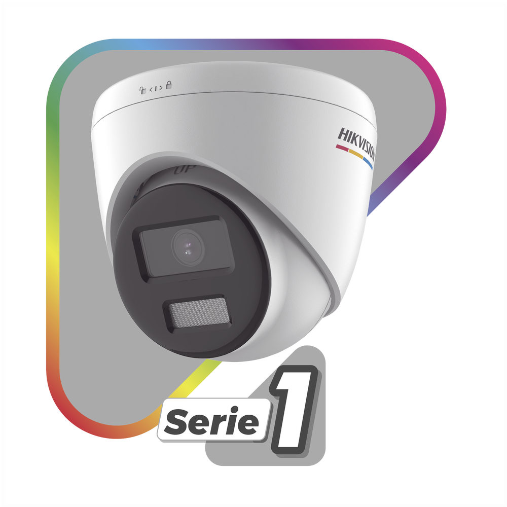 4 Megapixel IP Turret / ACUSENSE Lite (Human Detection) / 2.8 mm Lens / White Light 30 m / IP67 Exterior / Integrated Microphone / Micro SD / WDR 120 dB / PoE