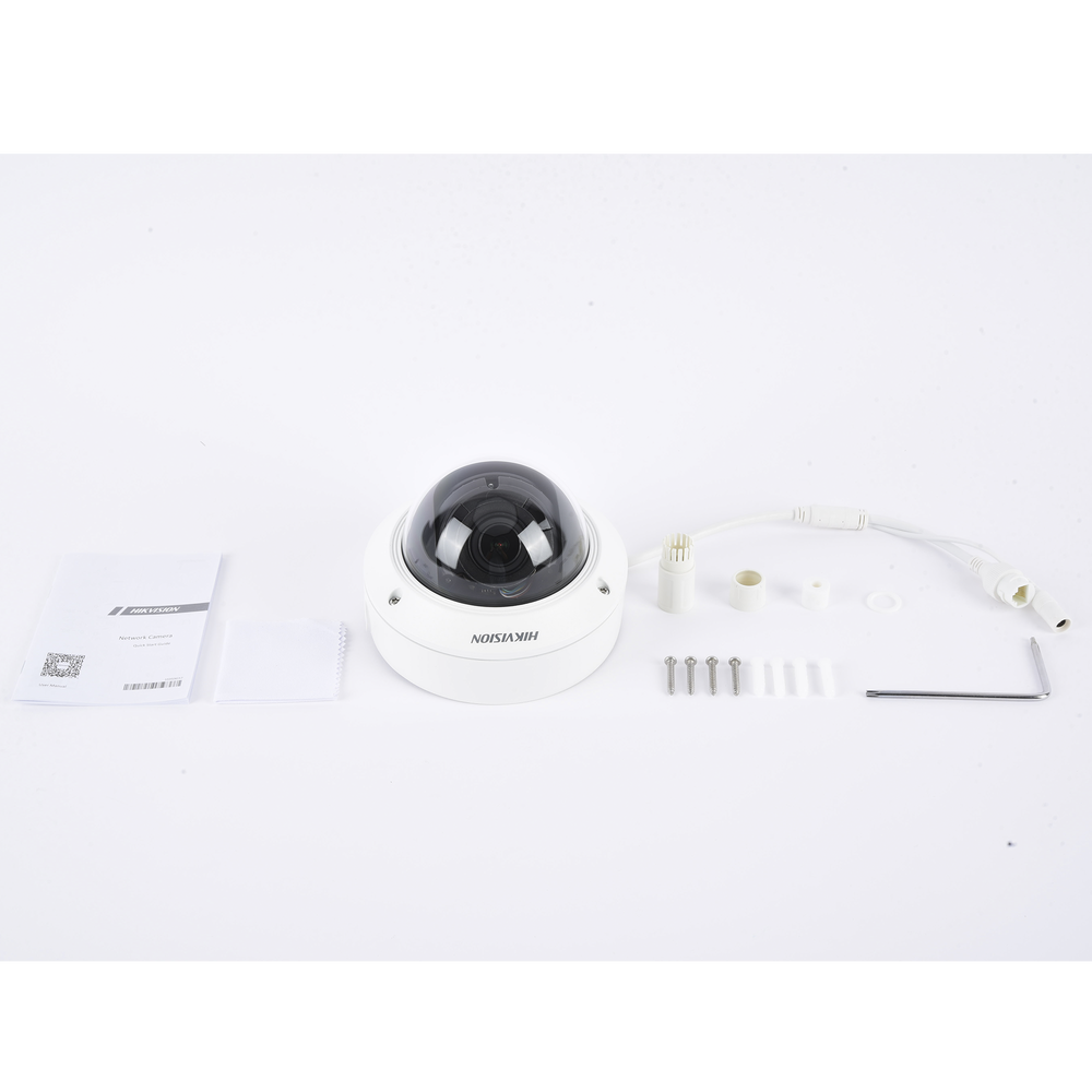 Domo IP 4 Megapixel / Lente Mot. 2.8 - 12 mm / 30 mts IR / H.265+ / Micro SD 256 GB / Exterior IP67 / IK10 / WDR 120 dB / Metal / PoE